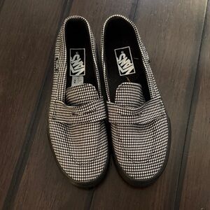 Vans Monochrome Houndstooth Slip-Ons